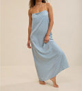 Vestido Largo Slip de Satén Estampado